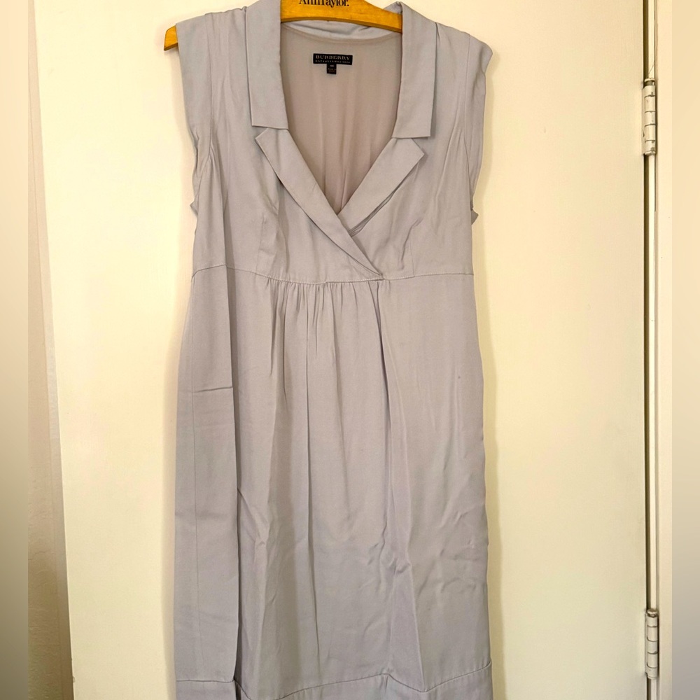 Dove grey silk Burberry dress Italian size 46